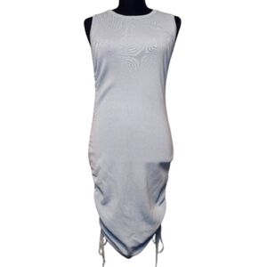 Lioness Women's Light Blue Sleeveless Stretchy Midi Dress Size Large